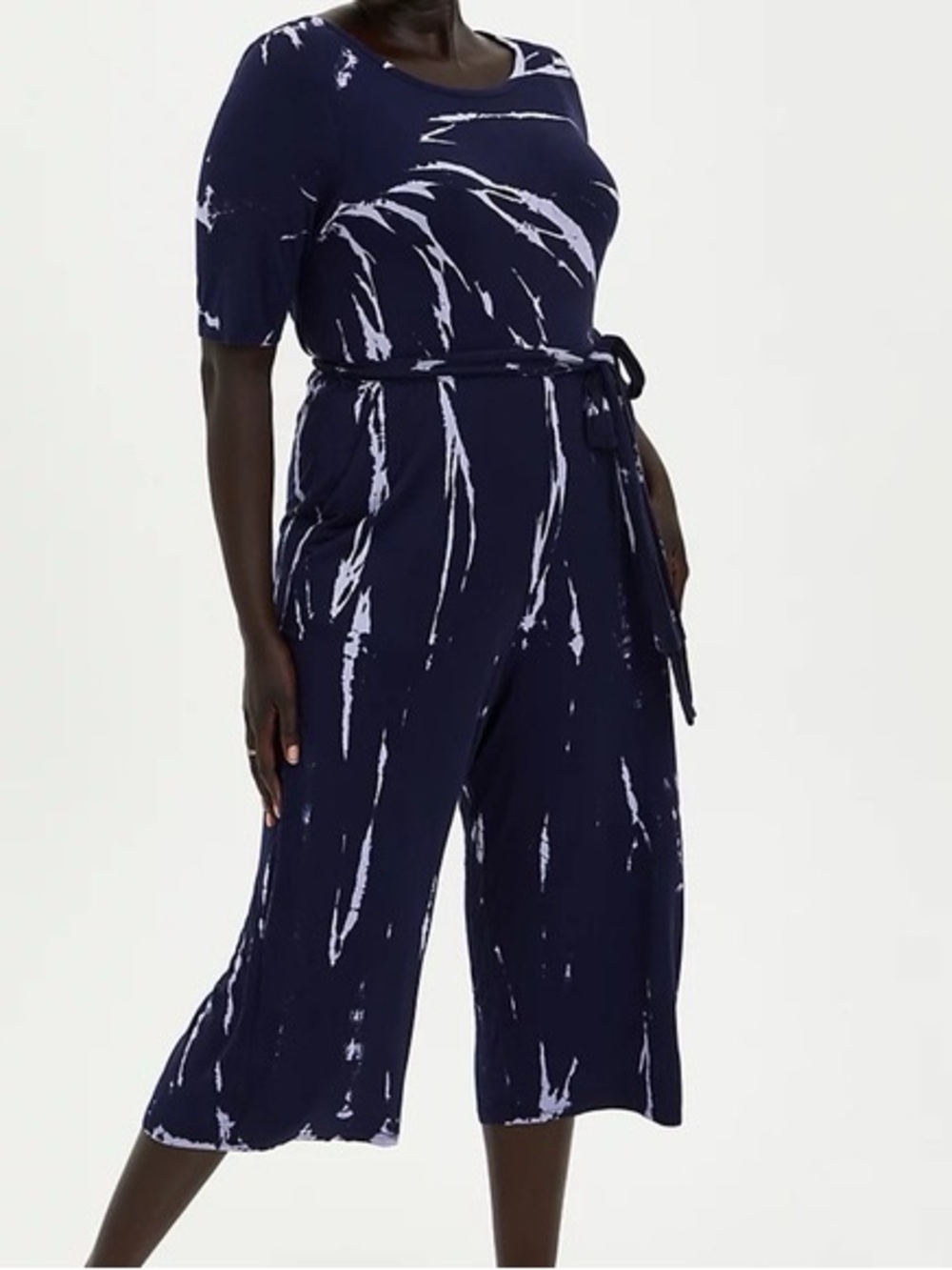Torrid Super Soft Tie Dye Culotte Jumpsuit Size 2 2X 18-20 Navy NWOT